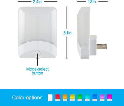 GE Color Changing LED Night Light – Practical Housewarming Gift and Baby Shower Present, 2 Pack
