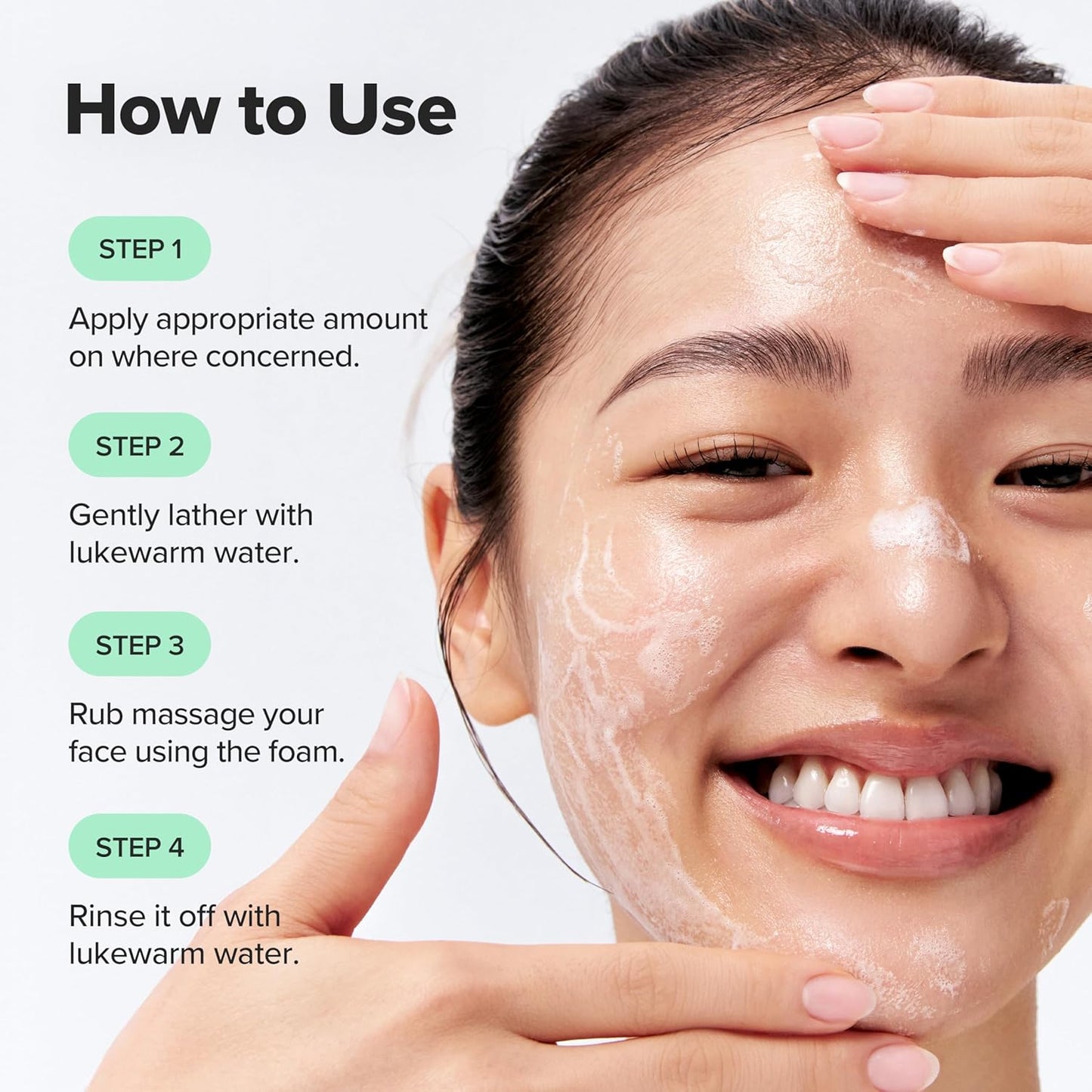gel-type formula that lathers without foaming aggressively