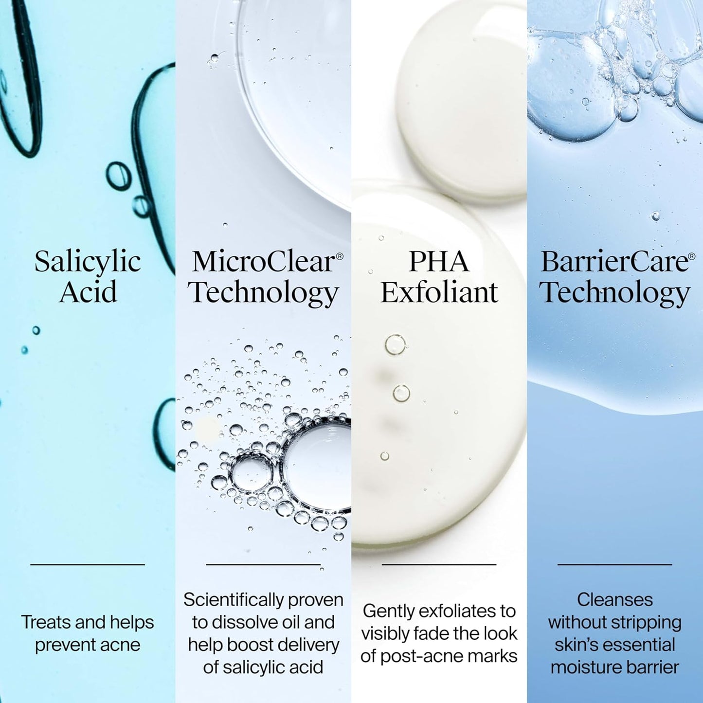 gentle foaming gel cleanser that removes 85% of pore-clogging oil in one wash