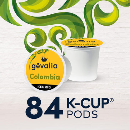 Gevalia Colombia K-Cup Coffee Pods – Mindful Morning Coffee Ritual for a Keto and Low Carb Lifestyle, 84 ct Box
