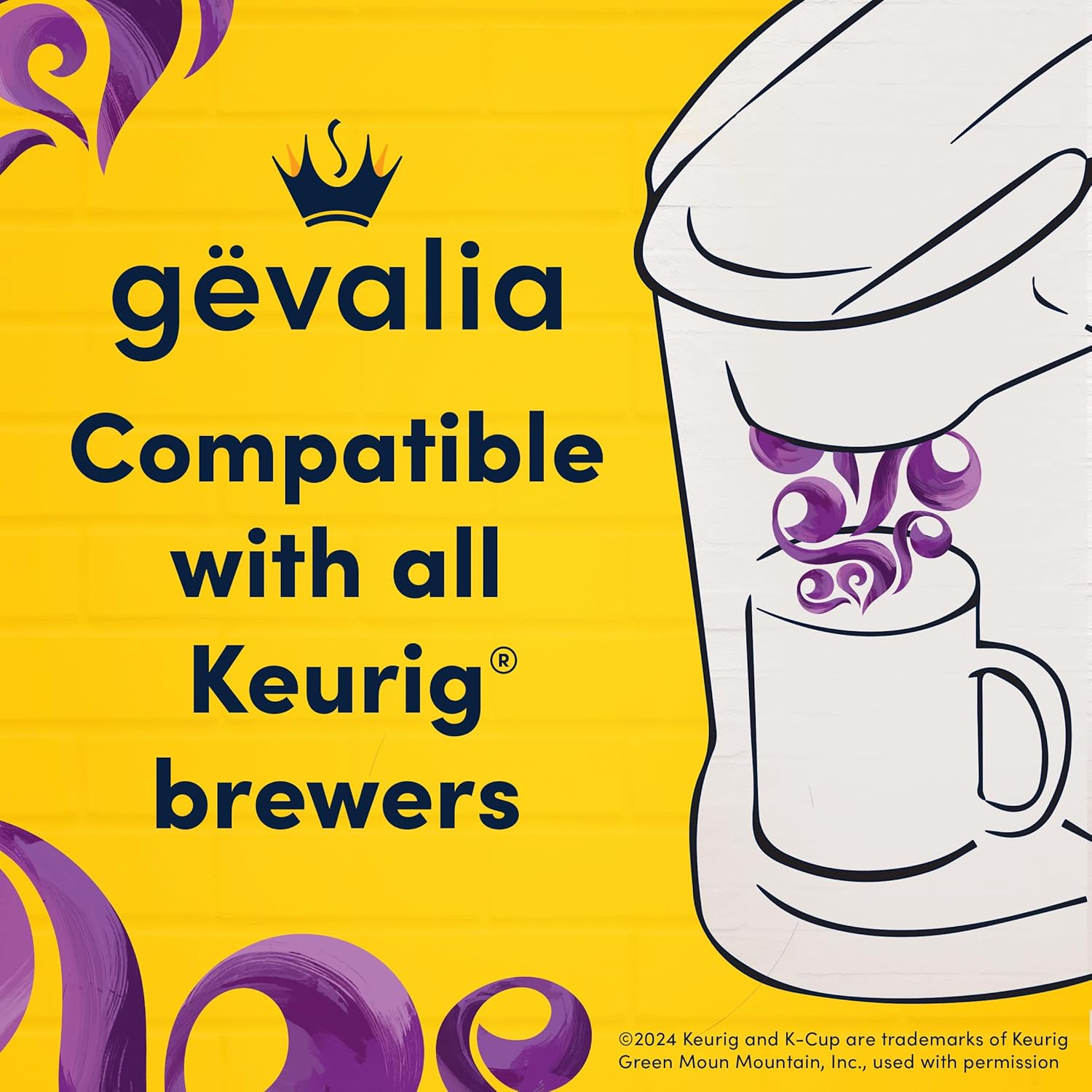 Gevalia Frothy Mocha Latte K-Cup & Froth Kit – Birthday Gift for Coffee Lovers, Ready in 2 Steps