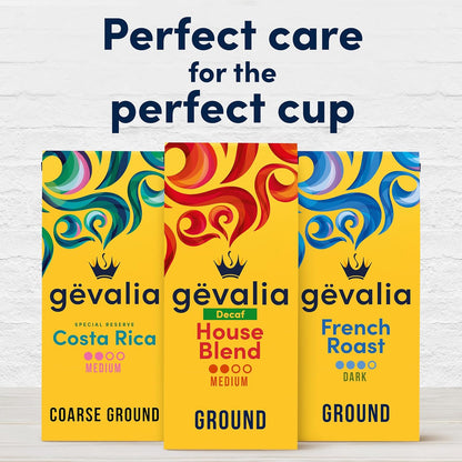 Gevalia House Blend Decaf Ground Coffee – Evening Wind-Down Ritual, 12 oz Swedish Medium Roast