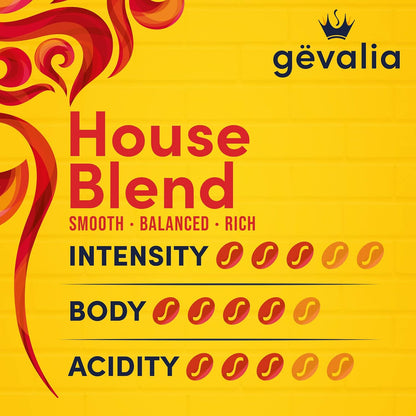 Gevalia House Blend Medium Roast Ground Coffee – Office Breakroom Focus Brew for Home and Workplace Productivity