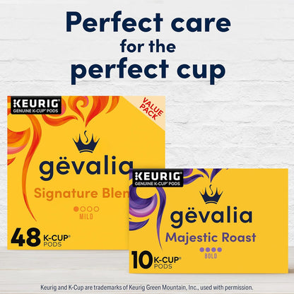 Gevalia Majestic Roast K-Cup Coffee Pods – Premium Swedish Heritage Blend, Bold Dark Roast Single-Serve for Elegant Kitchens