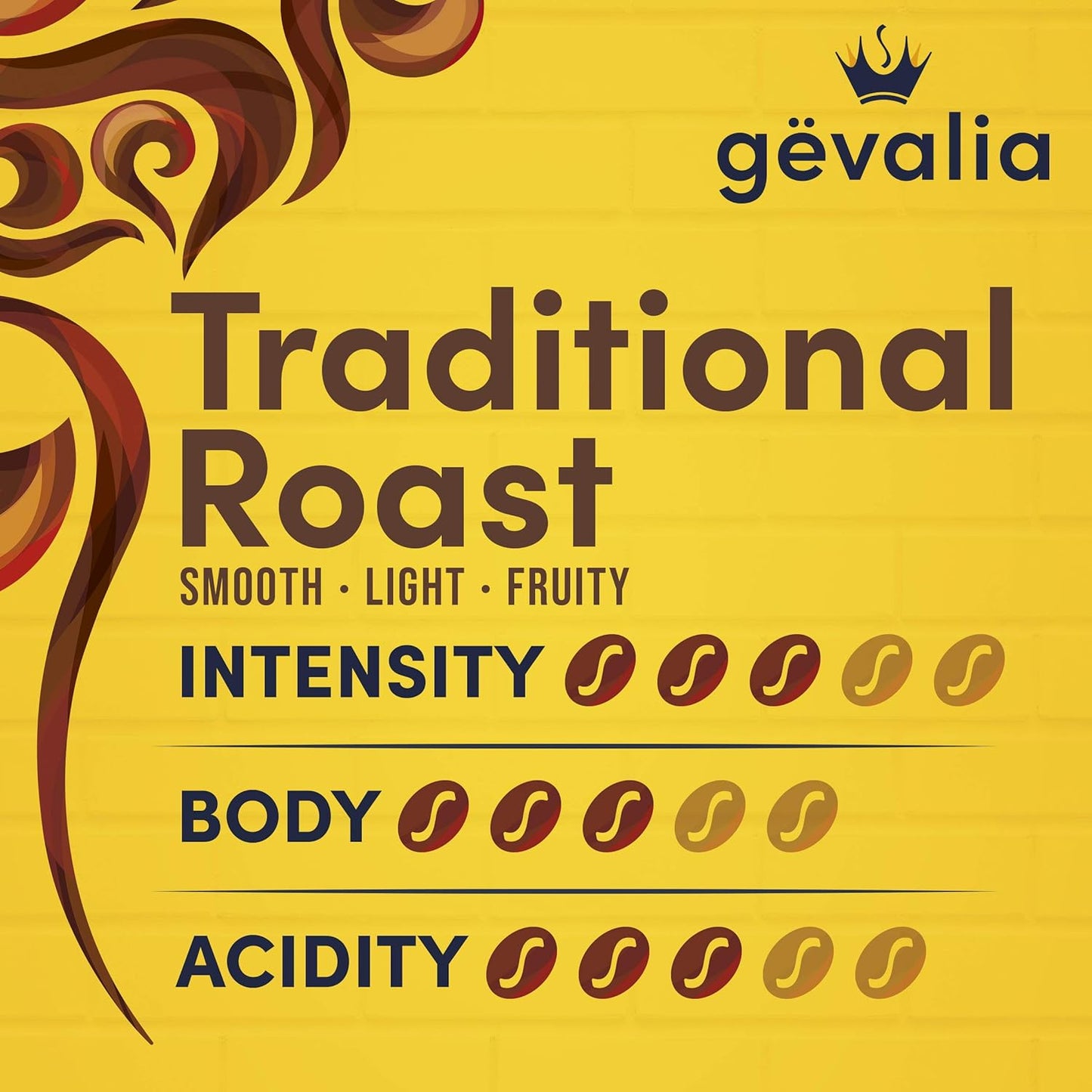 Gevalia Mild Roast Whole Bean Coffee – Premium 150-Year Swedish Heritage Roast, 12 oz Bag