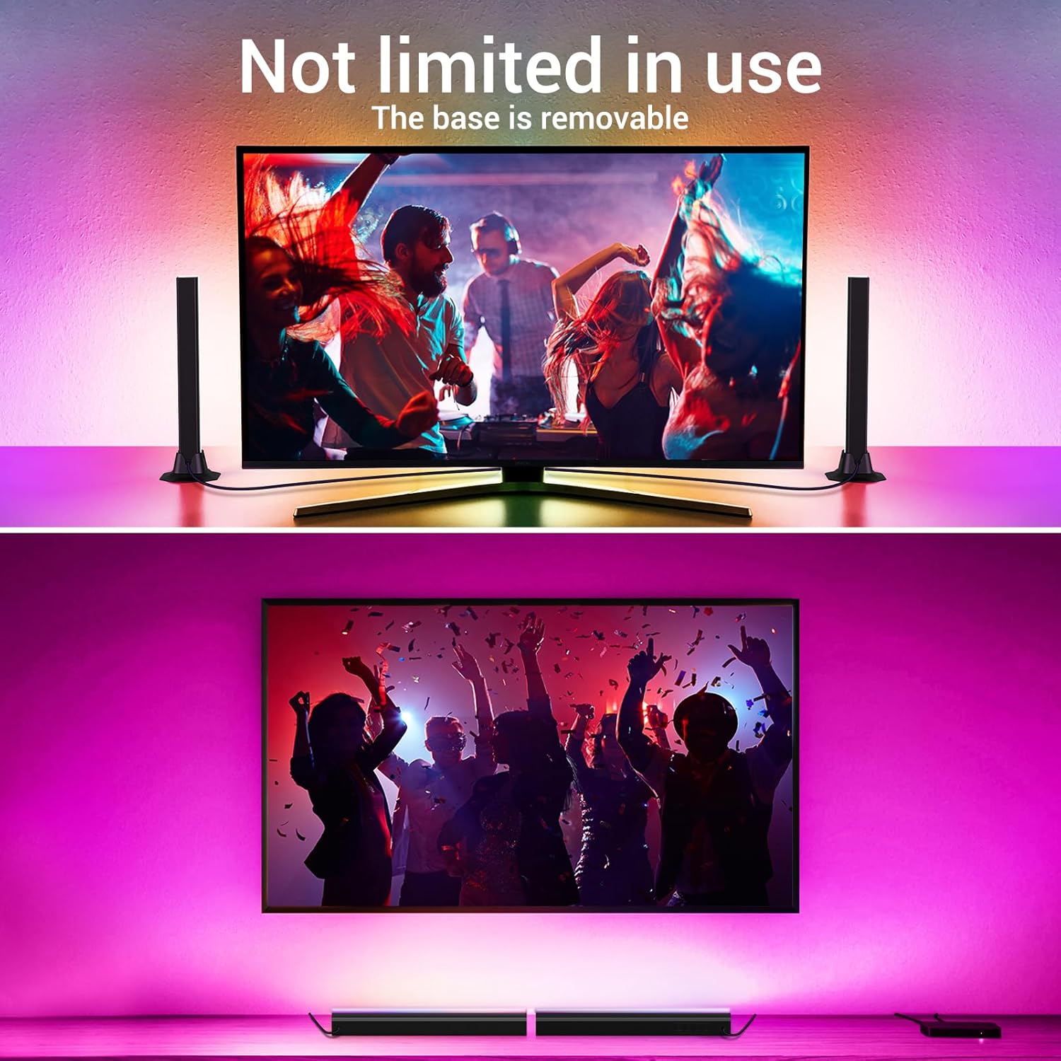 GiftBrand RGB Light Bar – Kids Bedroom Safe Ambient Light, USB Powered LED Bar No Heat No Flame