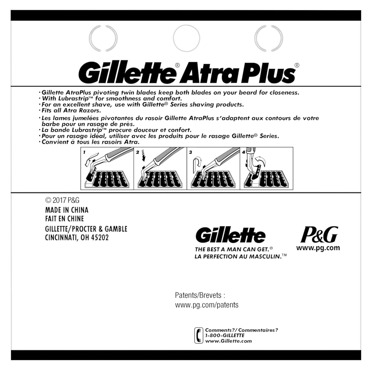 Gillette Atra Plus Razor Refills – Simple, Clean Design for Effortless Daily Shaving