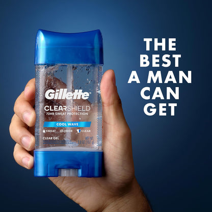 Gillette Clear Gel Antiperspirant for Men – 72hr Sweat Protection to Power Through Work