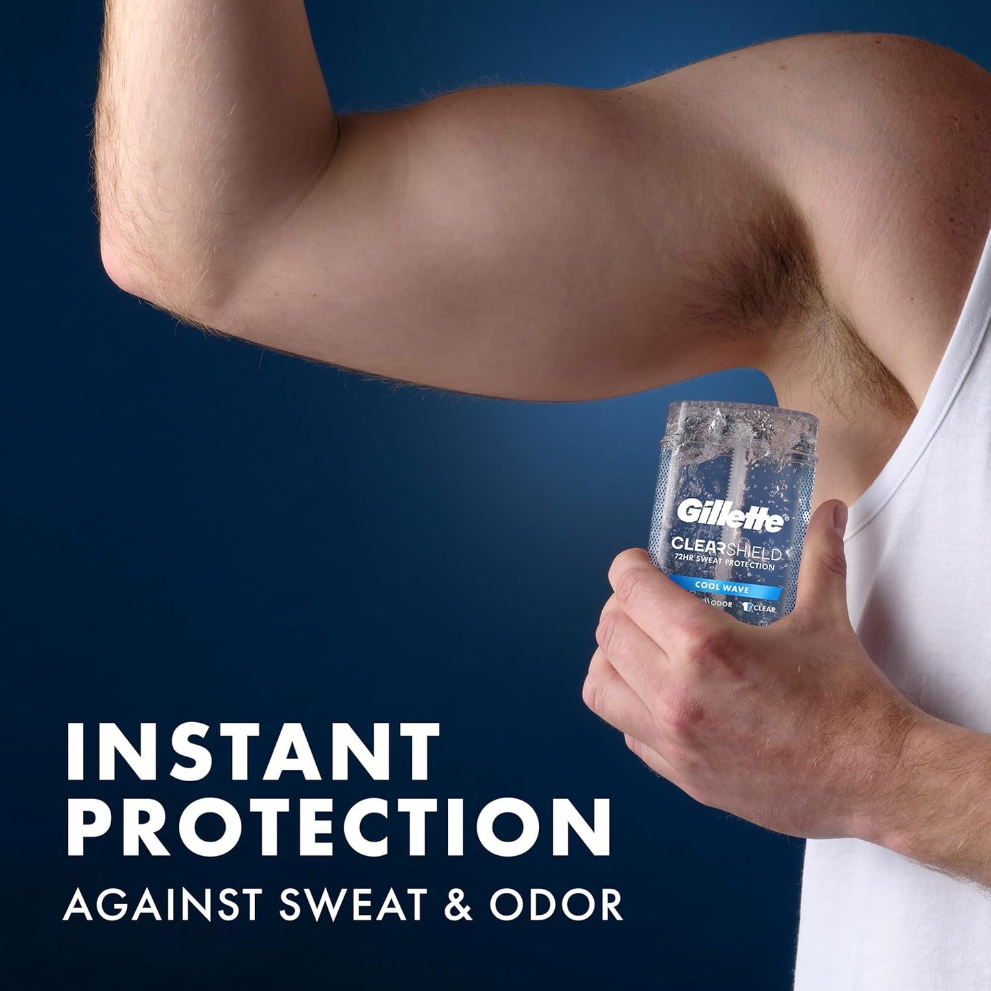 Gillette Clear Gel Antiperspirant for Men – 72hr Sweat Protection to Power Through Work