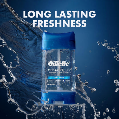Gillette Clear Gel Antiperspirant – Uncluttered Bathroom Staple for Men, Invisible 3.8 oz Pack of 3