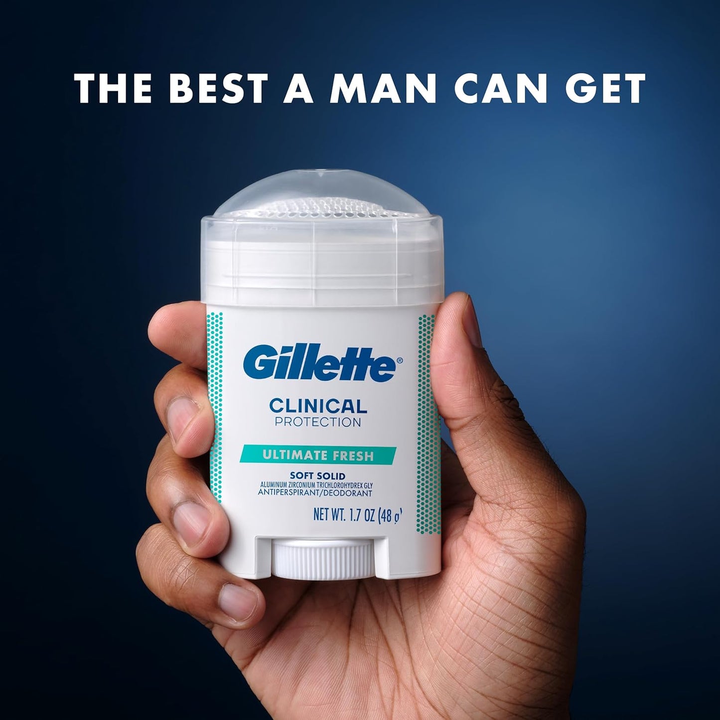 Gillette Clinical Antiperspirant for Men – Outdoor & Travel Ready, 1.7 oz TSA-Friendly Stick