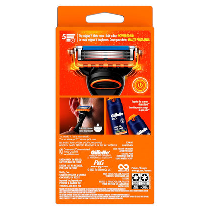 Gillette Fusion5 Power Razor for Men – Premium Father's Day Gift for Dad, Battery-Powered Daily Shaving