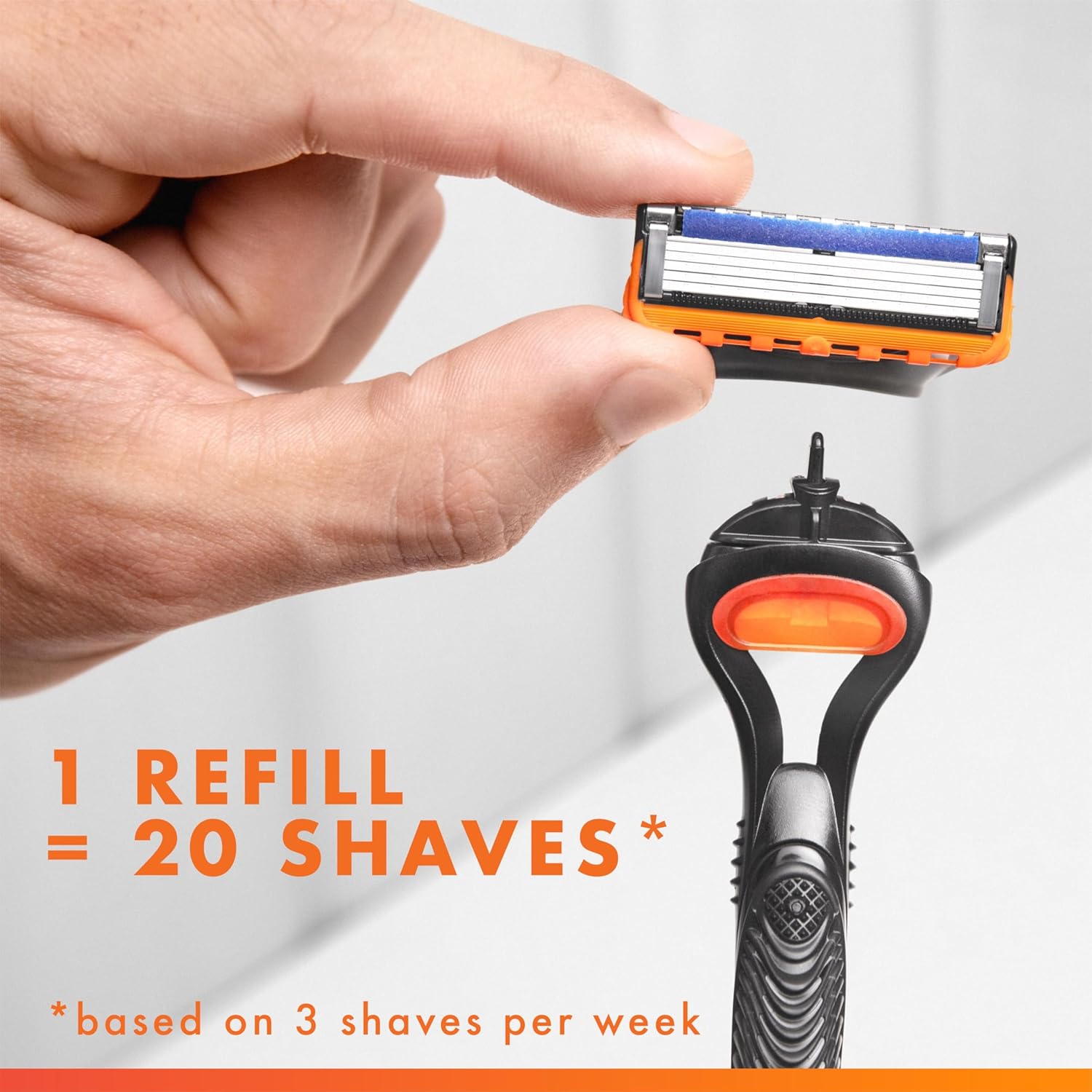 Gillette Fusion5 Razor for Men – Gentle Daily Shave for Sensitive Skin, Post-Shower Grooming Ritual