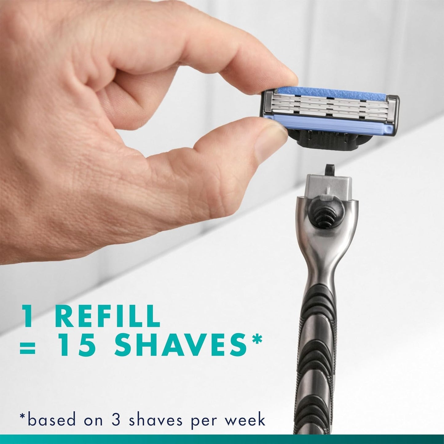Gillette Mach3 Razor – Classic Birthday Gift for Husband, 10 Refill Cartridges for Men's Grooming