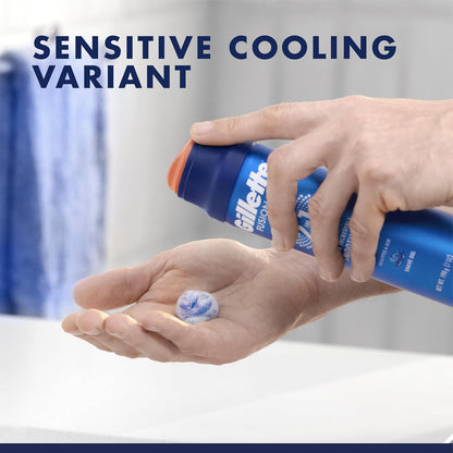 Gillette PRO Shaving Gel for Men – Practical Father's Day Gift Twin Pack, Sensitive Skin Menthol Cooling Shave Gel 14oz Total