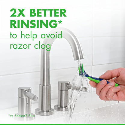 Gillette Sensor3 Sensitive Men's Razors – Gentle Shaving Ritual for Calm Mornings, 12 Count