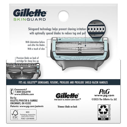 Gillette SkinGuard Men's Razor Refills – Sensitive Skin Self-Care Shave, 4 Blades for Daily Comfort