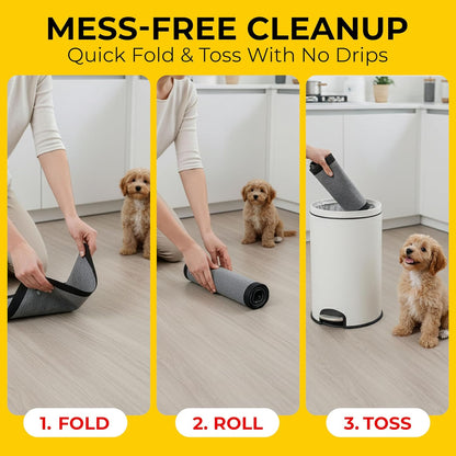 Glad for Pets Black Charcoal Puppy Pads - High-Rise Apartment Bathroom Tile Potty Station, 23 x 23 in, 100 Count