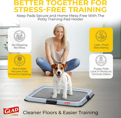 Glad for Pets Black Charcoal Puppy Pads - Odor-Control Wellness for Housebreaking, 23 x 23 in, 100 Count