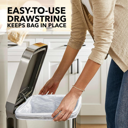 Glad ForceFlex 13 Gallon Tall Kitchen Trash Bags – Subtle Febreze Fresh Clean Scent for Scent-Sensitive Homes, 140 Count