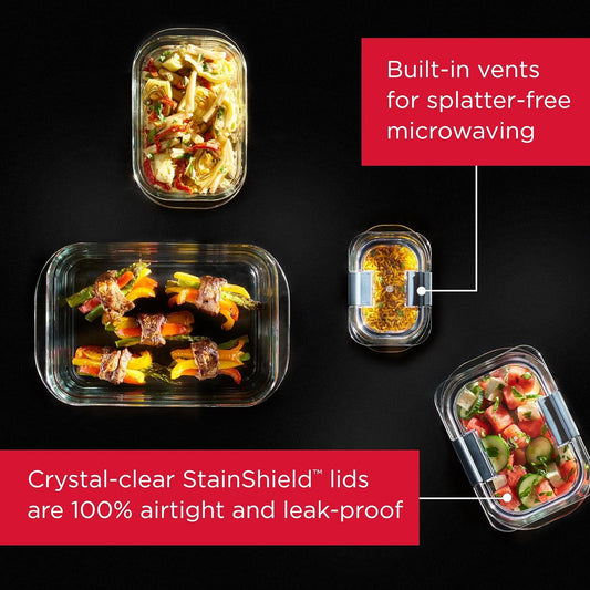glass base oven-safe up to 450°f for cooking and reheating