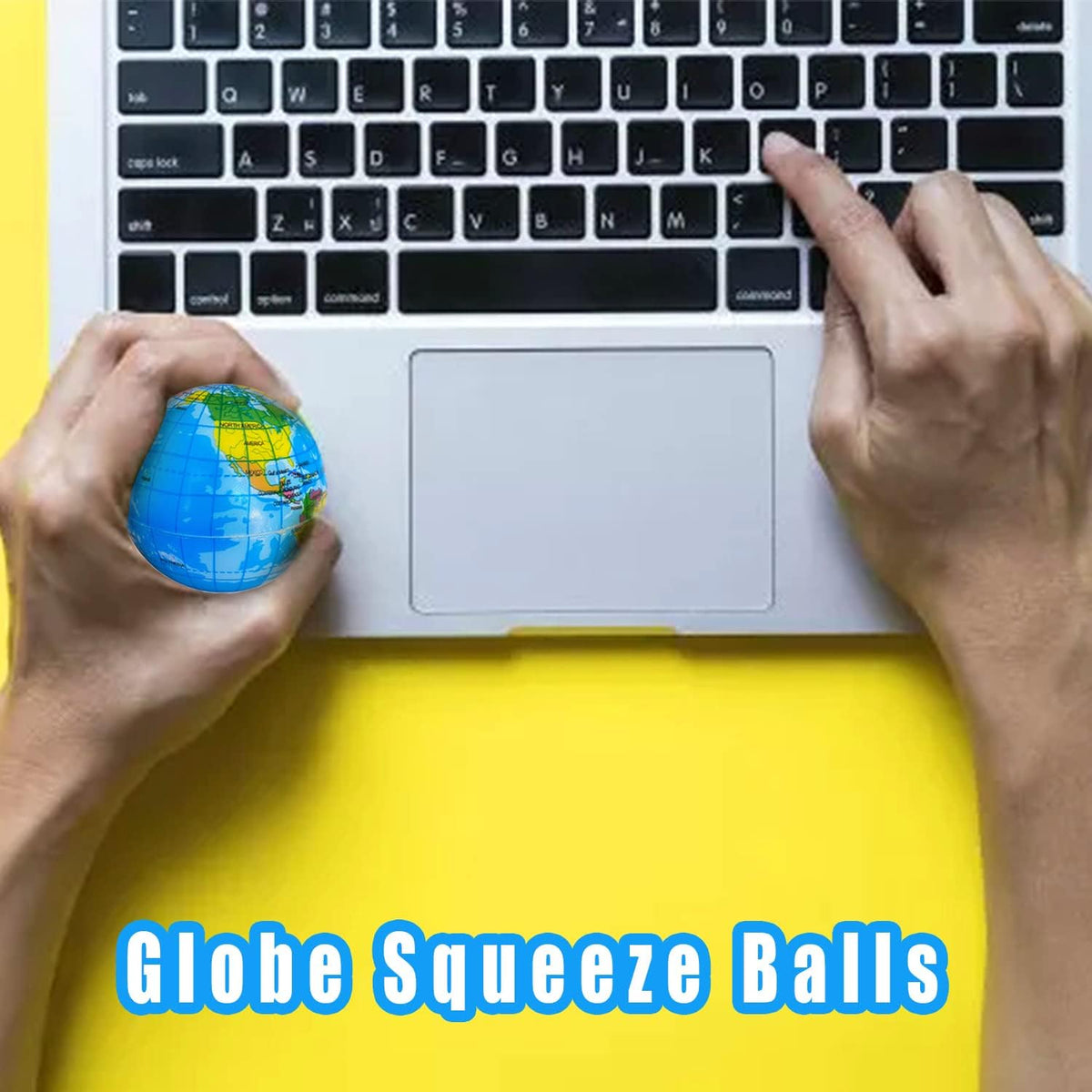 Globe Squad Latex-Free Earth Squeeze Balls – Calming Stress Relief for Mindfulness Corner and Therapy Clinic, 24 Pack