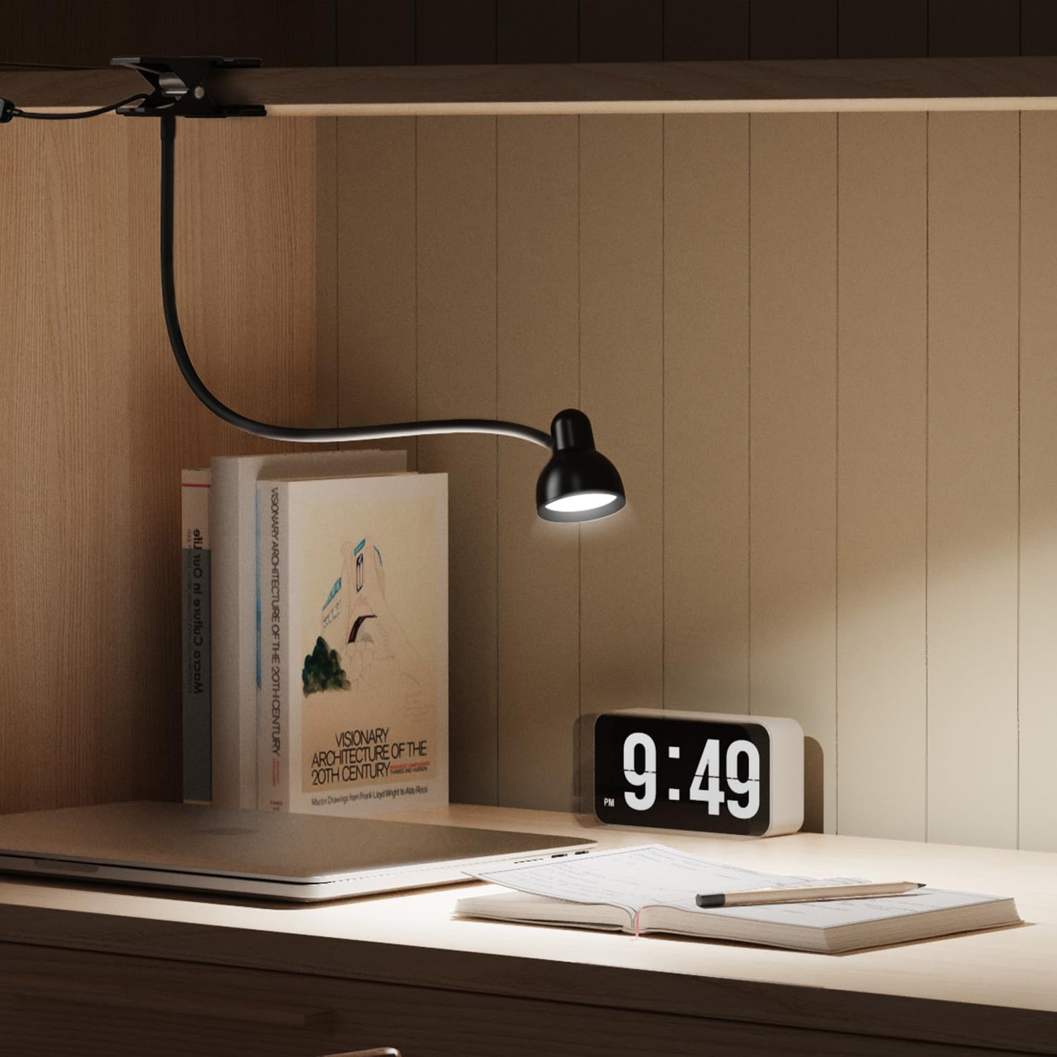 Glocusent Flexible Book Light - Cozy Housewarming Gift Idea, USB Clamp Reading Lamp for Bed Headboard