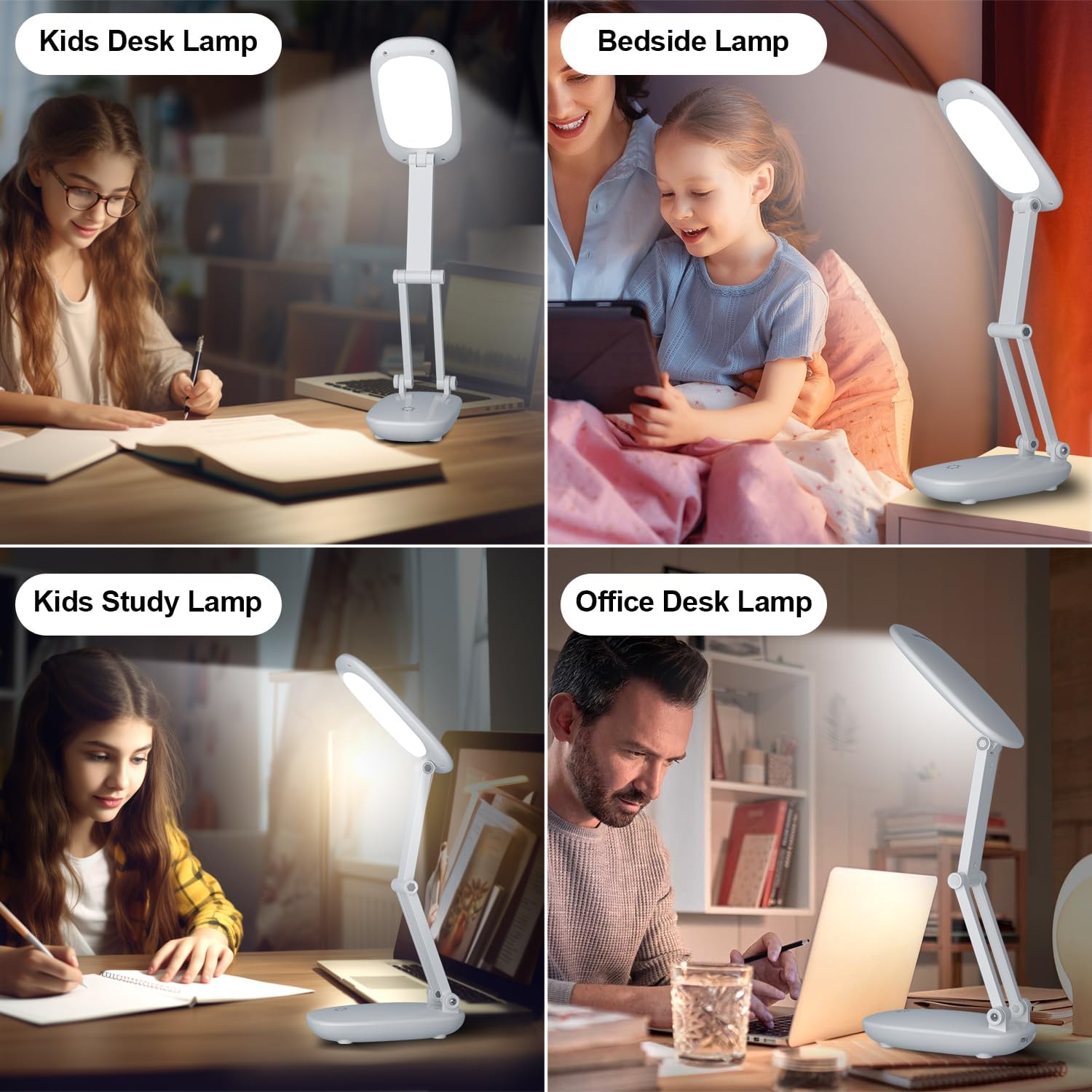 Glowave FoldPro Kids Night Light – Nursery Safe Cordless Lamp, Cool-to-Touch LED for Bedtime Reading