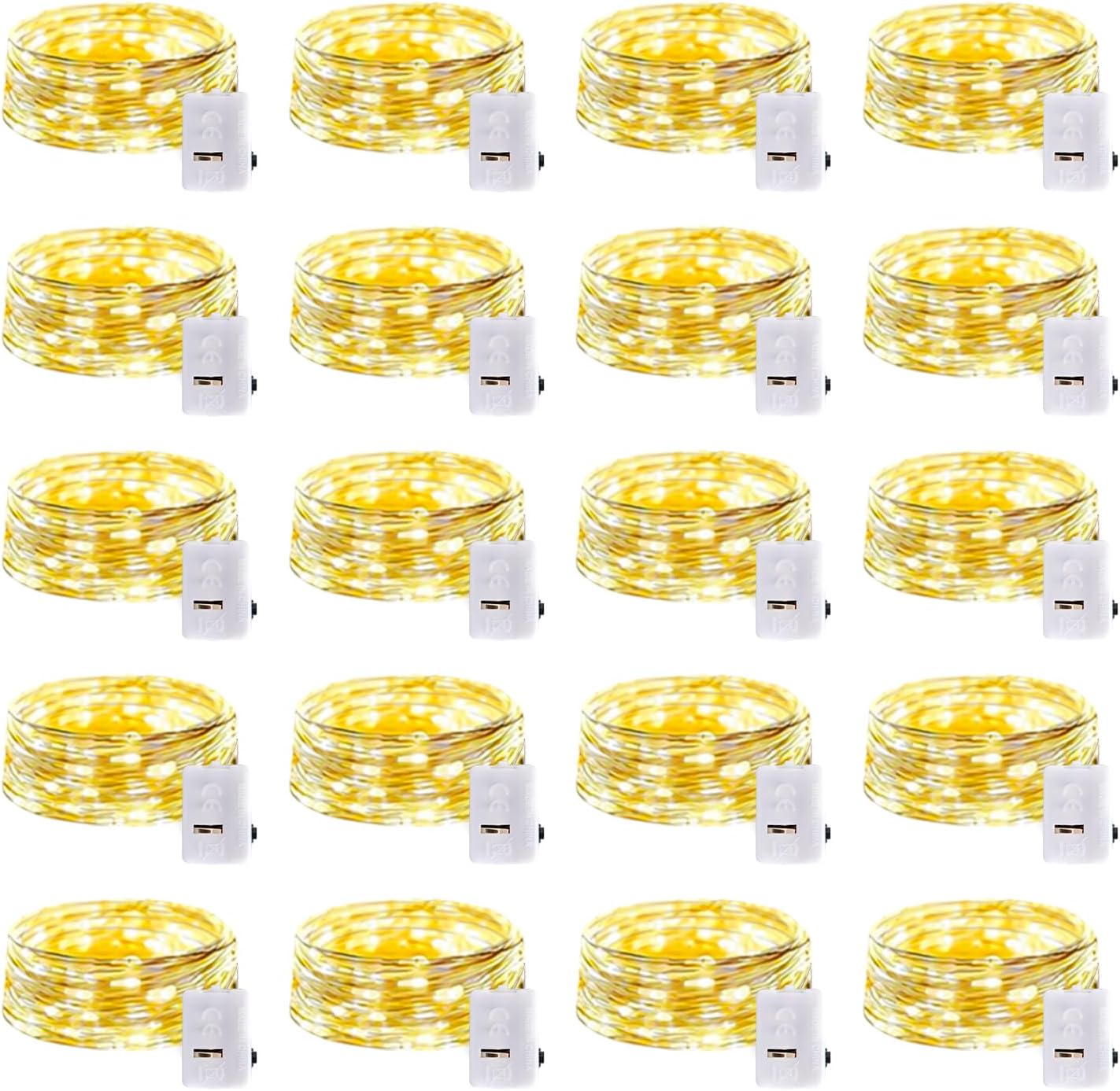 GlowNook Twinkle String Lights – Less-is-More Home Lighting, Subtle Warm White Glow with Single Steady Mode