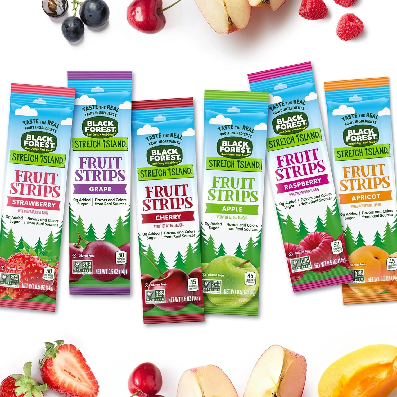 gluten-free, fat-free, and 1g of fiber per strip