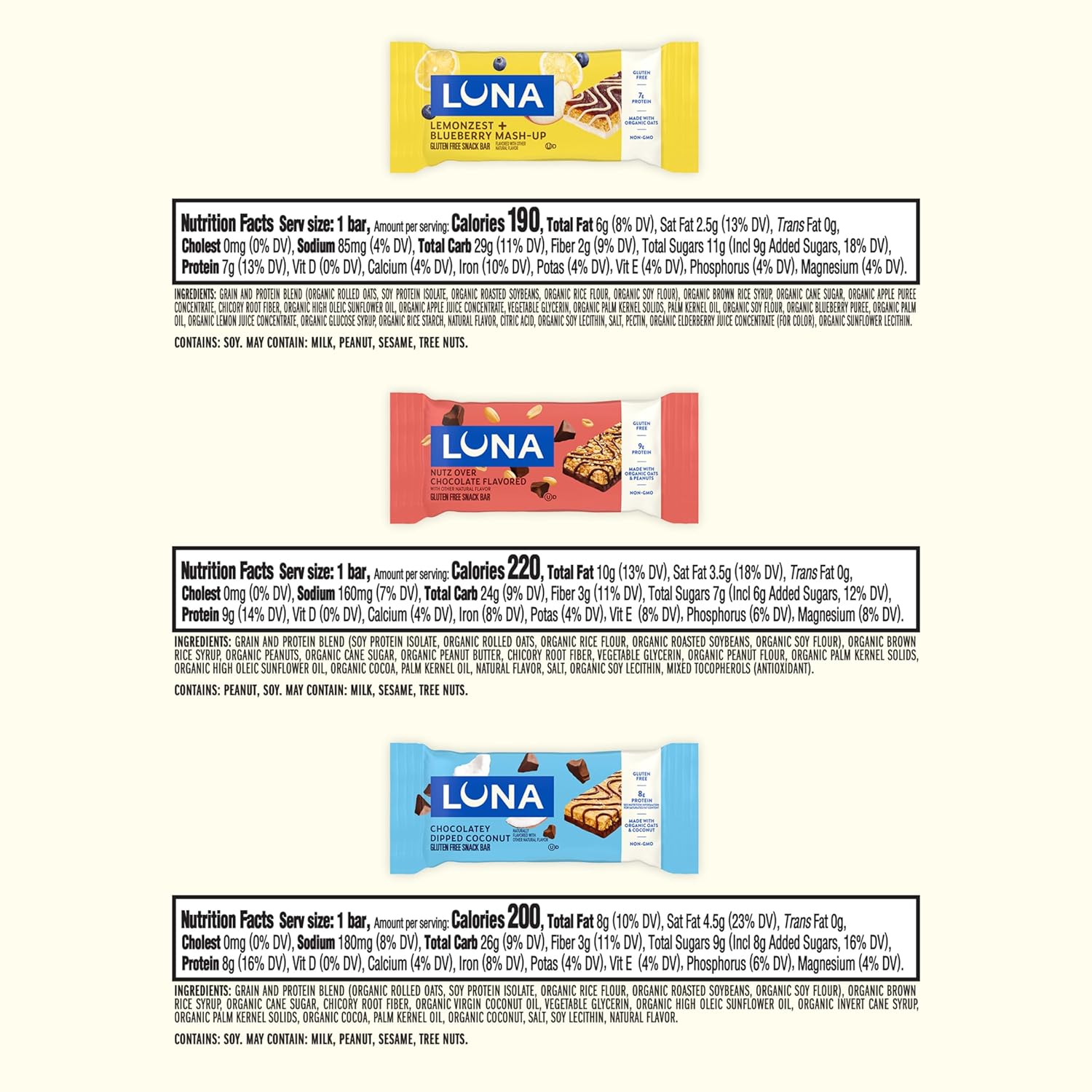 gluten-free formulation using organic rolled oats as the primary grain
