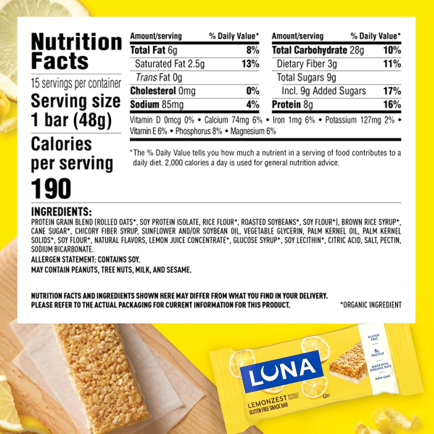 gluten-free formulation with organic rolled oats