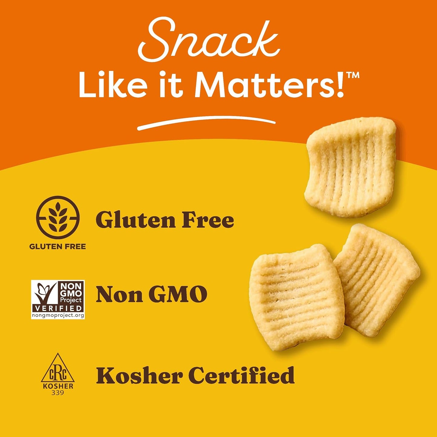 gluten free, non-gmo project verified, kosher, plant based, and vegetarian