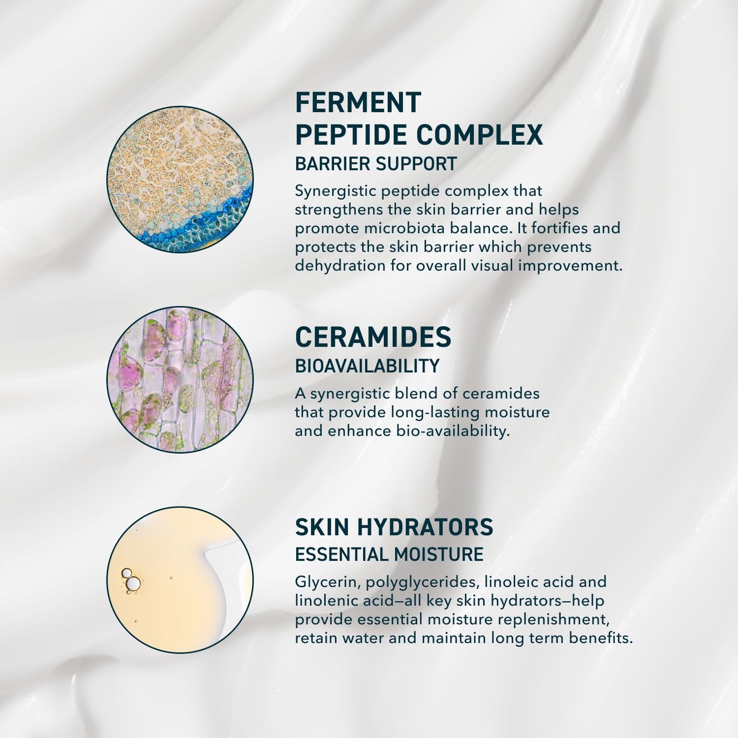 glycerin, linoleic acid, and linolenic acid for softening and fine line reduction
