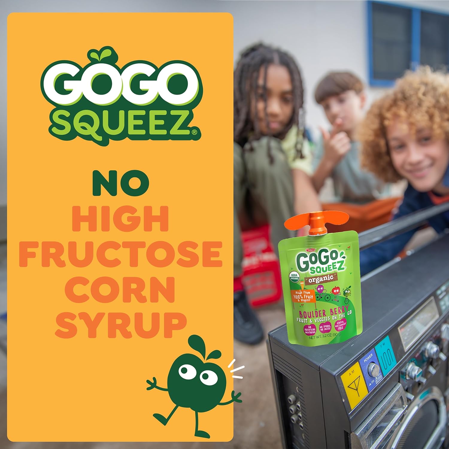 GoGo squeeZ Organic Pouches – Quick Desk Drawer Snack for Busy Workdays and Home Office Breaks