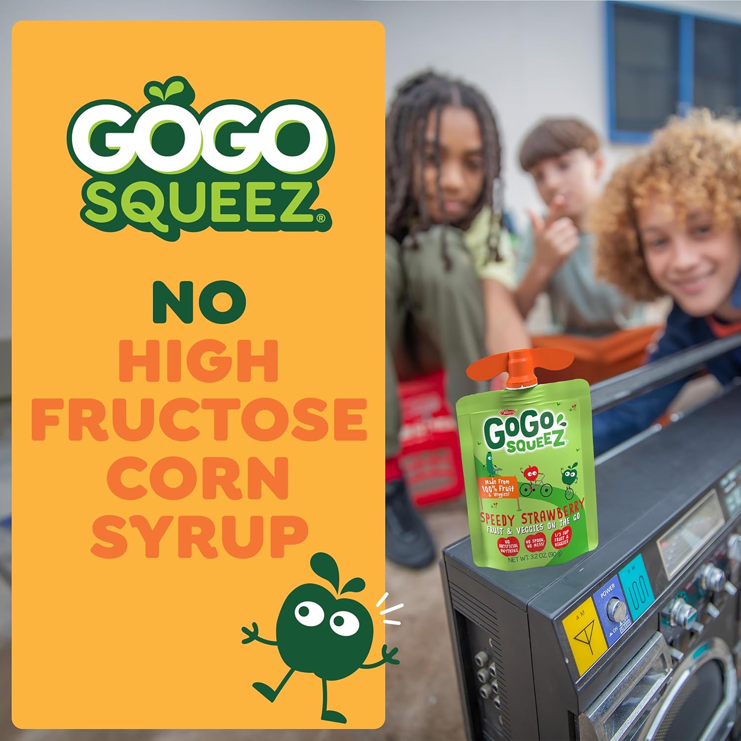 GoGo squeeZ Unsweetened Squeeze Pouches – Backpack and Car Cup Holder Snack for Adventures, Allergen Safe Variety