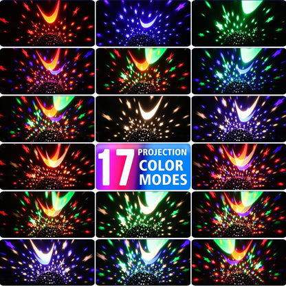 GOLUM Star Projector – Calming Bedtime Ritual Light to Ease Fear of the Dark, 8-Color Rotating Star Sky