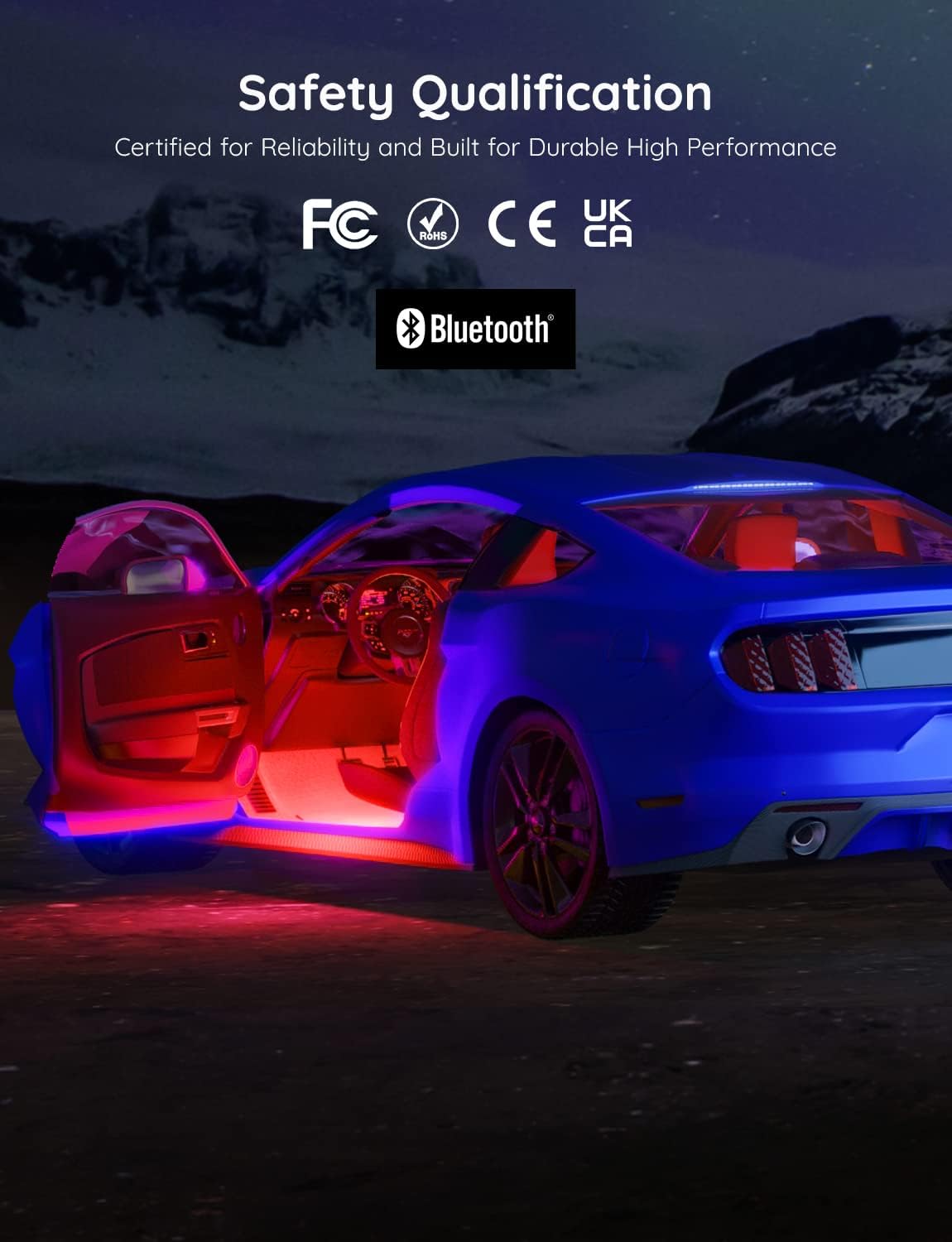 Govee Car LED Strip Lights – Thoughtful Valentine's Day Gift for Couples, Music Sync Car Interior Decor