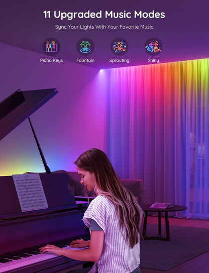 Govee RGBIC LED Strip Lights – Family-Friendly Playroom Accent Strip with Auto Shutoff Timer, 32.8ft