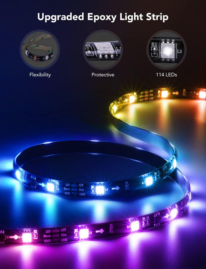 Govee Smart LED Strip Lights – Valentine's Day Gift for Him, Music Sync TV Backlight with App Control for 55-65 Inch TVs