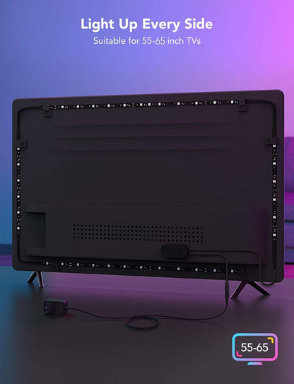 Govee Smart LED Strip Lights – Valentine's Day Gift for Him, Music Sync TV Backlight with App Control for 55-65 Inch TVs