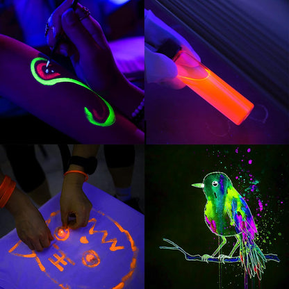 GREENIC UV Blacklight Bar 1ft 2-Pack – Housewarming Gift for Gamers and Room Decor Lovers, Plug-and-Play LED