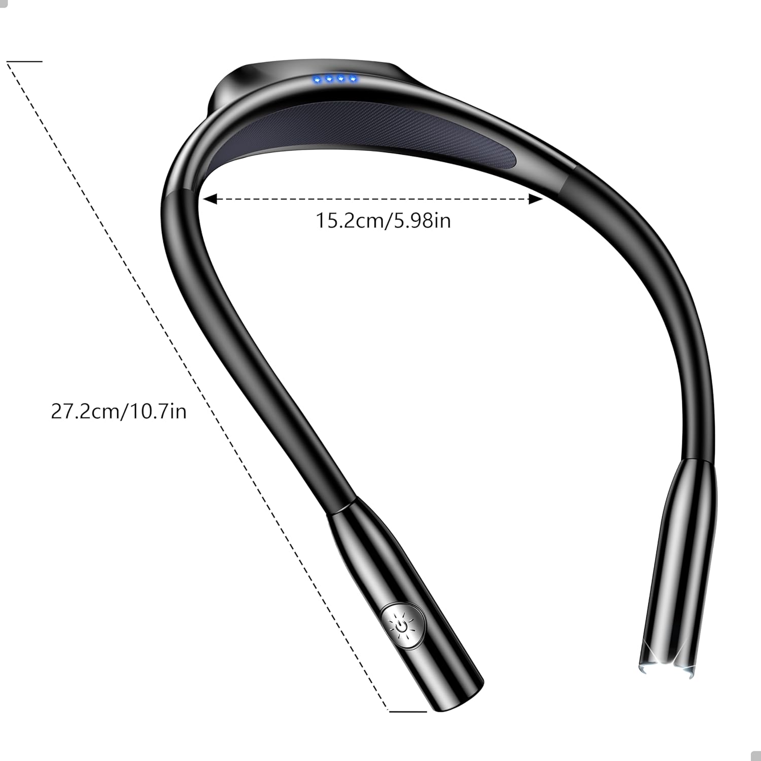 Gritin LED Neck Reading Light – Romantic Valentine's Day Gift for Her, Eye-Caring Amber Light for Reading in Bed