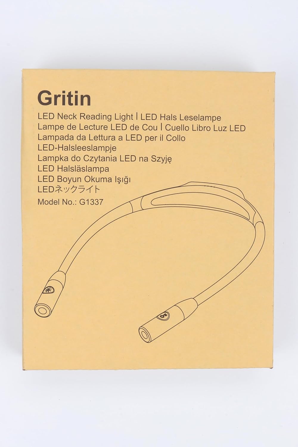 Gritin LED Neck Reading Light – Romantic Valentine's Day Gift for Her, Eye-Caring Amber Light for Reading in Bed