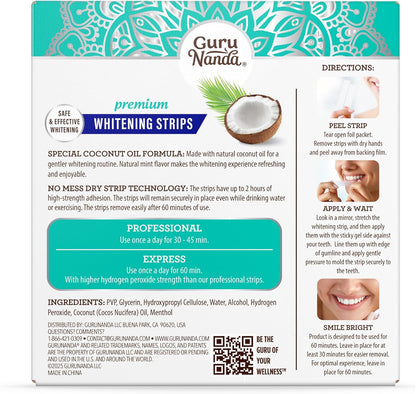 GuruNanda Teeth Whitening Strips – Mindful Evening Self-Care Ritual for a Calm, Brighter Smile