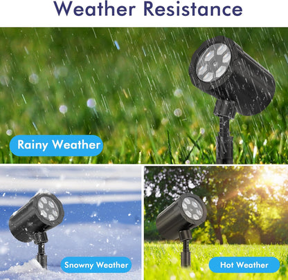 GUSODOR Dynamic Snowflake LED Projector – Camping and Backyard Outdoor Use, IP65 Weatherproof Yard Light