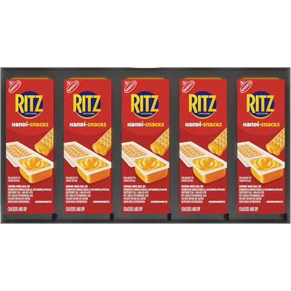 Handi-Snacks RITZ Crackers and Cheese Dip Snack Packs – No-Refrigeration Road Trip Snack for the Car, 20 Single-Serve