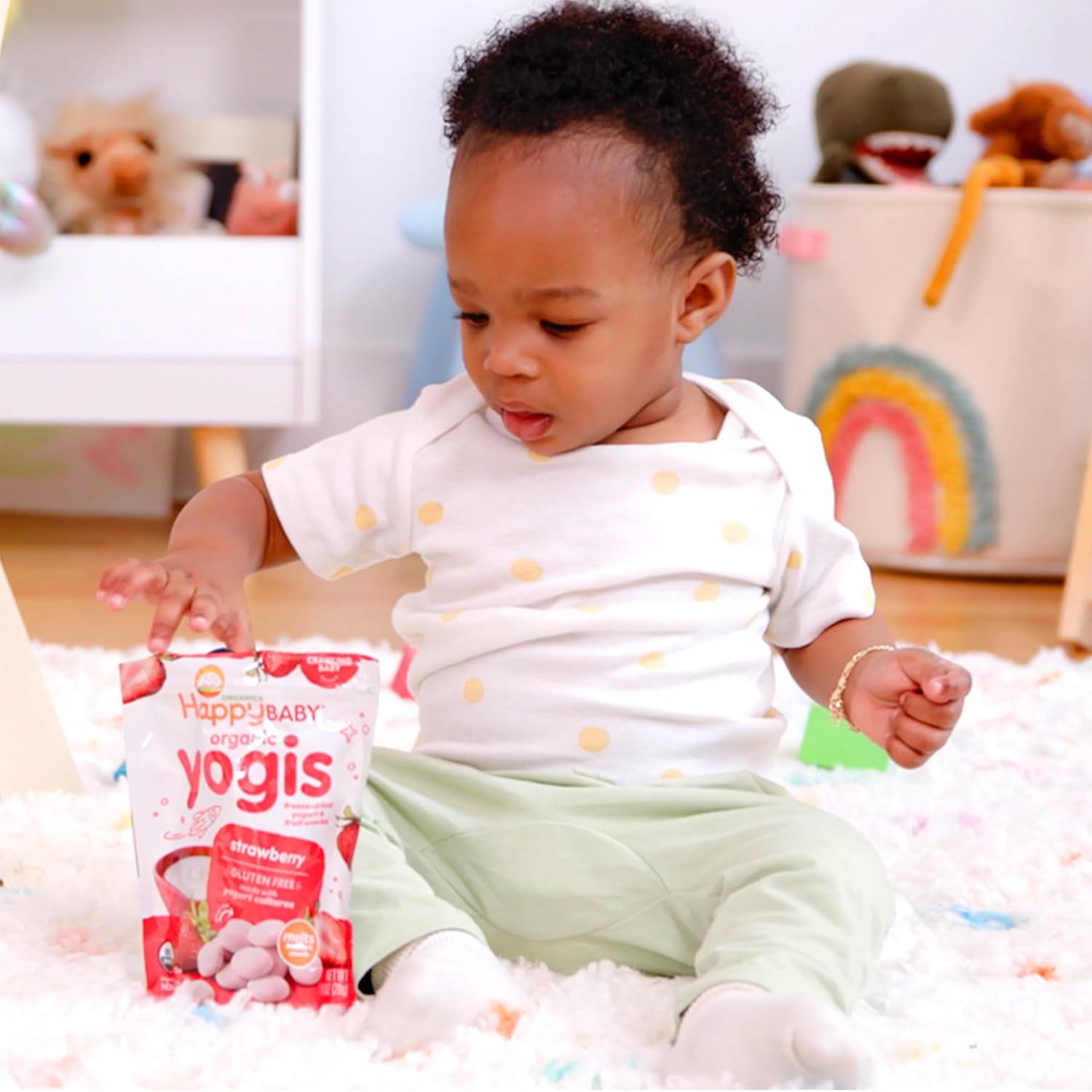 Happy Baby Organics Yogis – Welcome-Baby Shower Gift for New Parents, 1 oz Variety Pack of 3