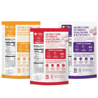 Happy Baby Organics Yogis – Welcome-Baby Shower Gift for New Parents, 1 oz Variety Pack of 3