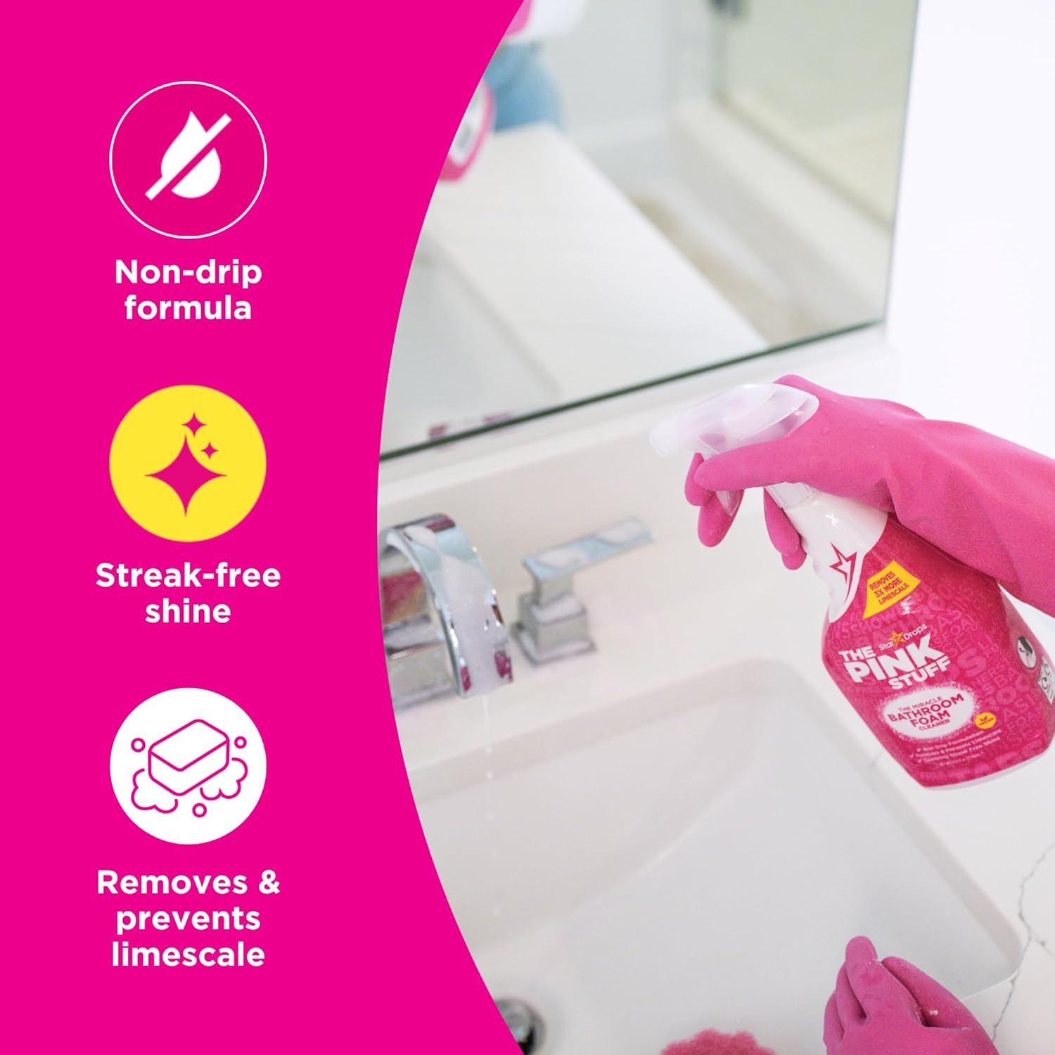hard surface cleaner formulation targeting limescale, soap scum, and hard water stains